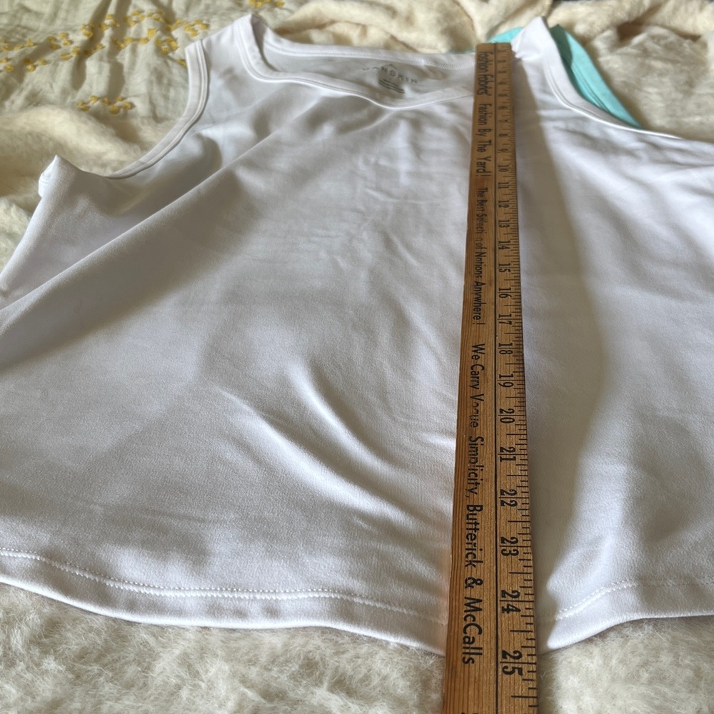 Danskin Women's Tank Tops - White and Aqua Bundle Size Large - Picture 5 of 8